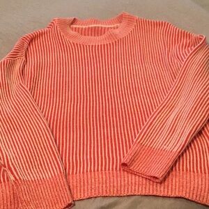 Read and white sweater